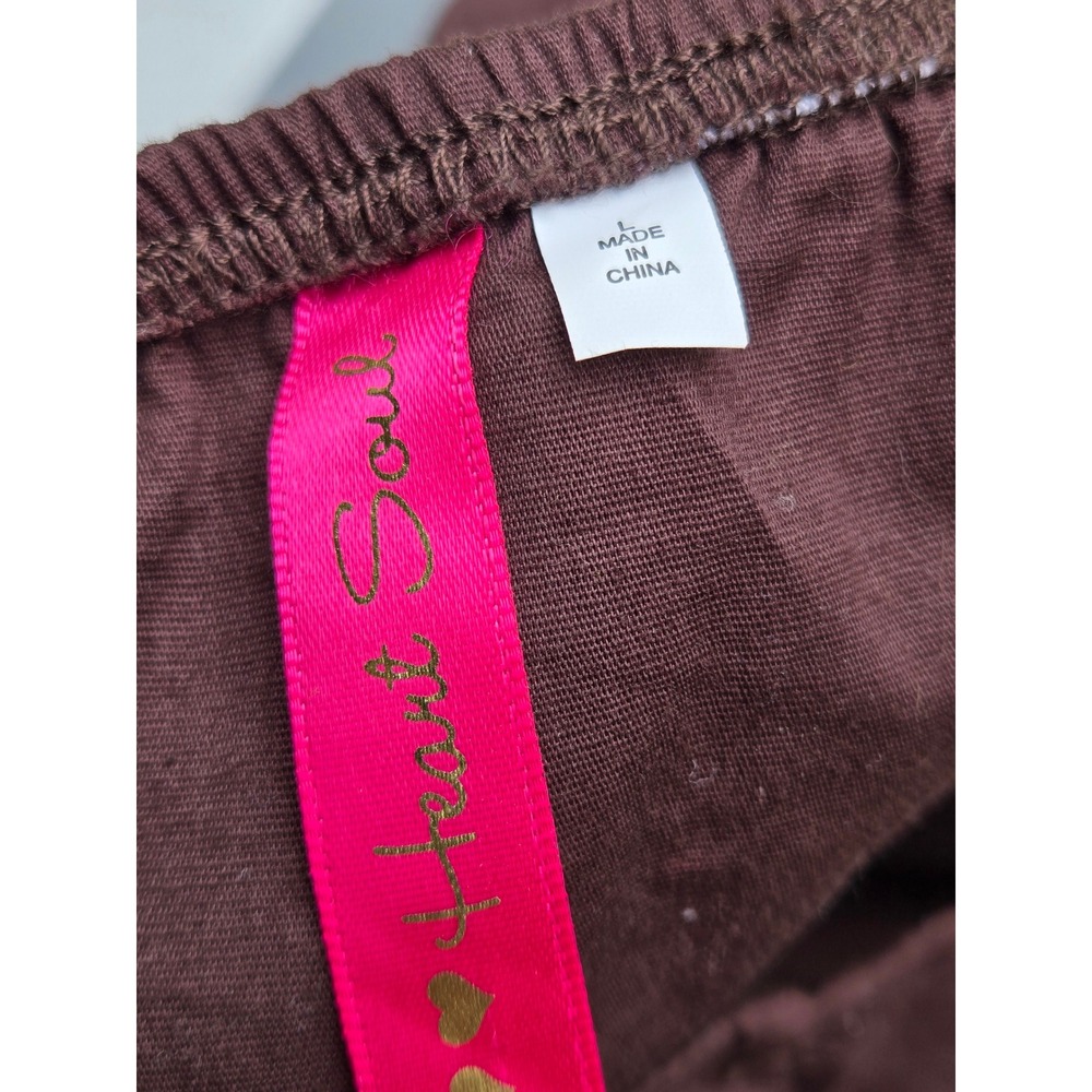 Women's Y2K Large Brown Belted Halter Top Ruffle Soft Grunge Alt Girl Heart Soul - Picture 5 of 5